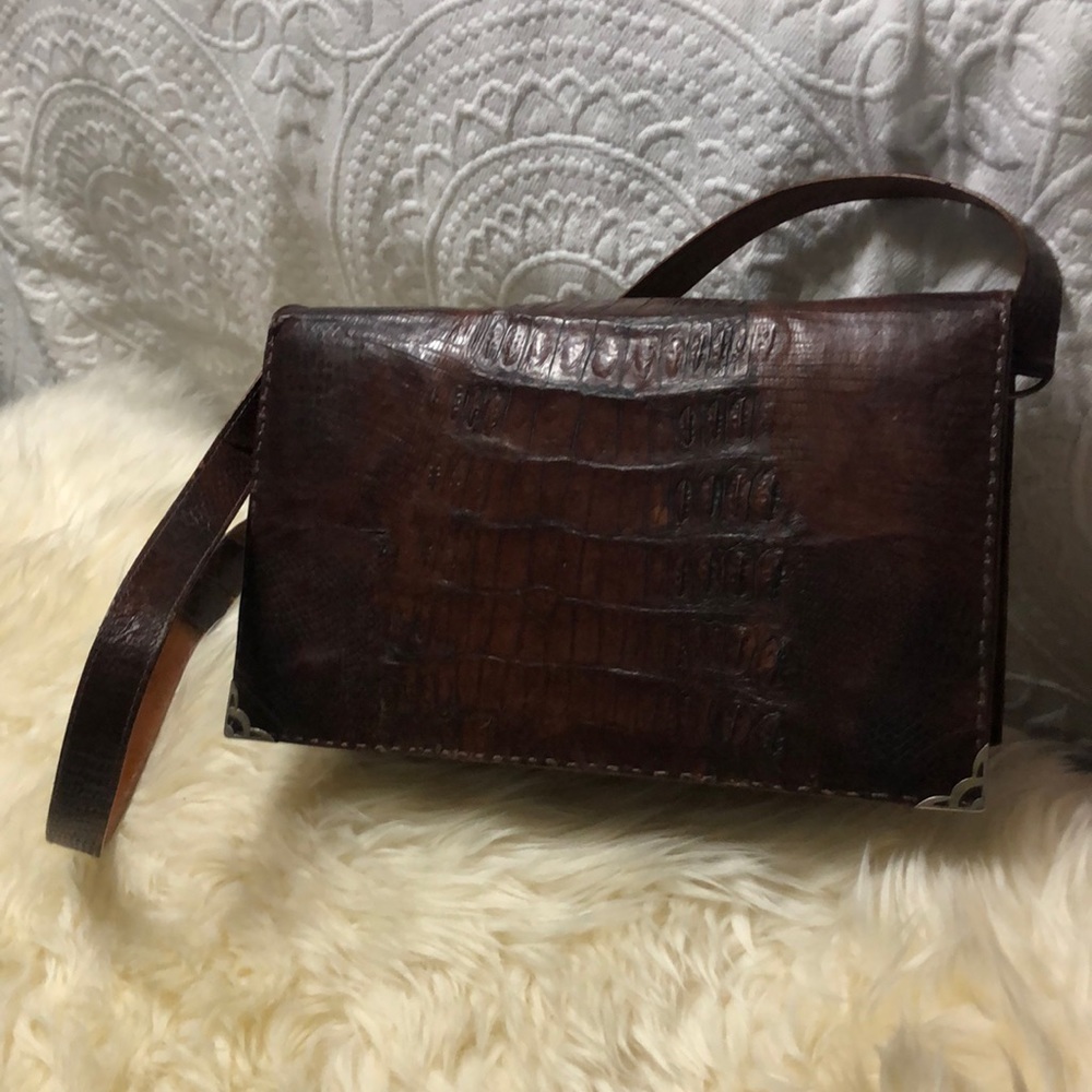 Vintage crocodile handbag leather EUC